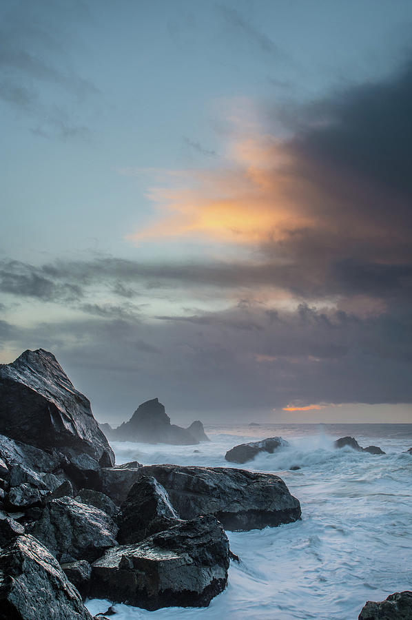 Dusk Over Frothy Patricks Point Seas Photograph by Greg Nyquist