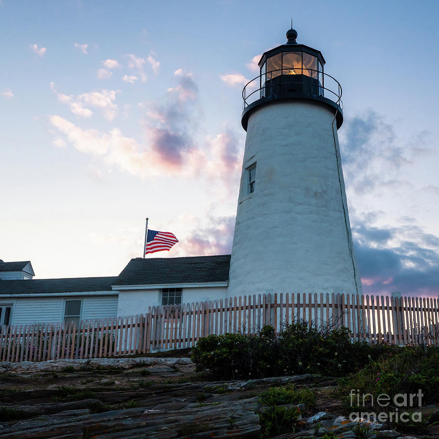 Dusk, Pemaquid Lighthouse, Bristol, Maine #60384 by John Bald Dusk, Pemaquid Lighthouse, Bristol, Maine #60384 by John Bald