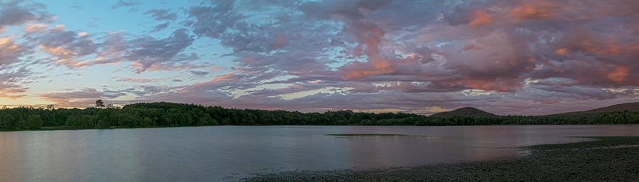 Dusk Skies At Wickham Lake Panoramic Photograph by Angelo Marcialis