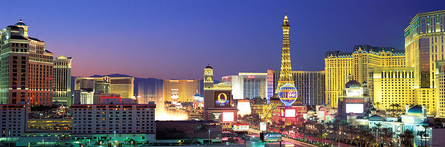 Dusk, The Strip, Las Vegas, Nevada, Usa Photograph By Panoramic Images 