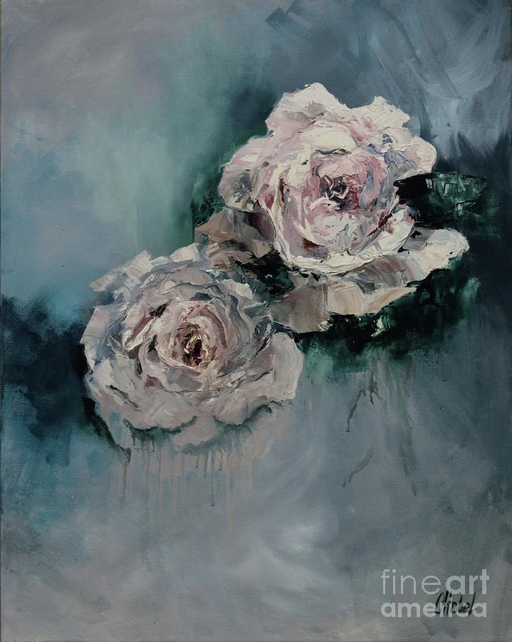 Dusky Roses Painting by Chris Hobel