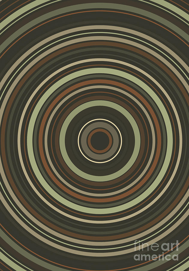 Dust Concentric Circle Abstract Pattern Digital Art by Frank Ramspott