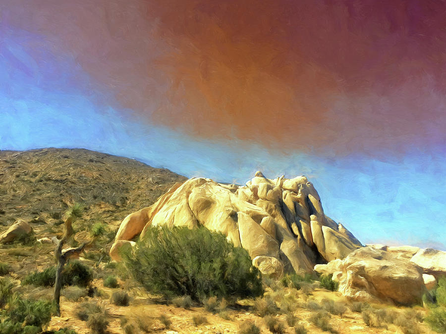 Dust Storm Over Joshua Tree Painting by Dominic Piperata