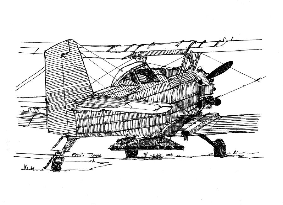 Duster Drawing by Bill Tomsa