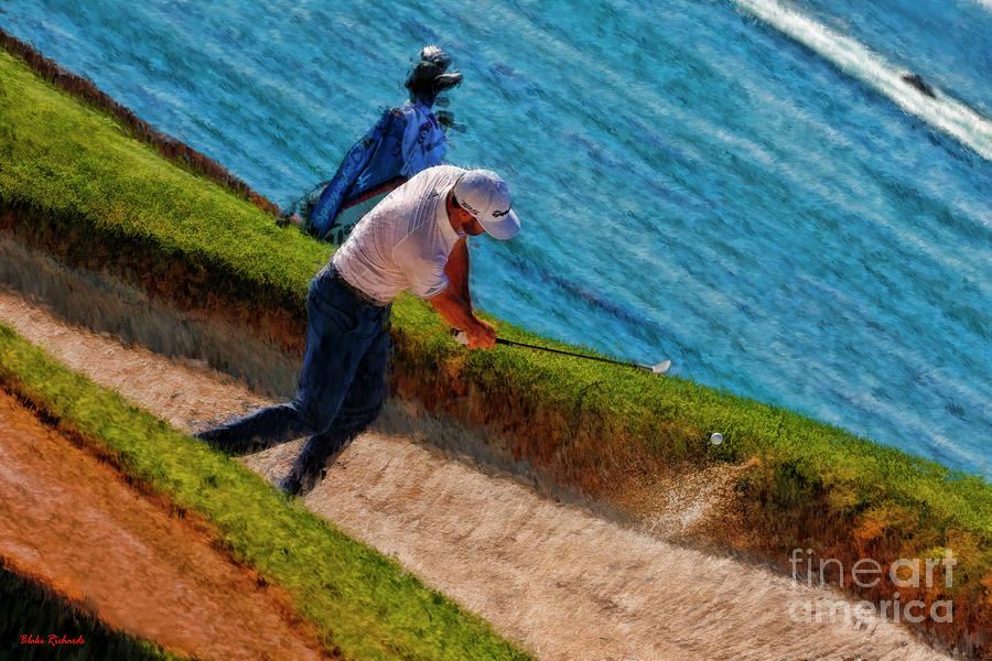 Dustin Johnson One Ranked Golfer Outs The Sand Trap Photograph by Blake Richards