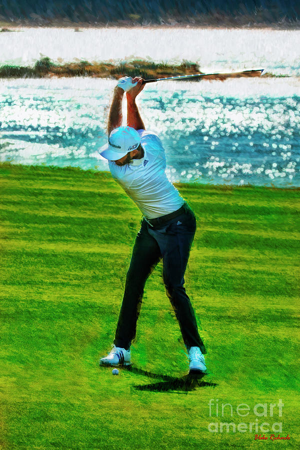 Dustin Johnson Top Of His Swing Photograph by Blake Richards