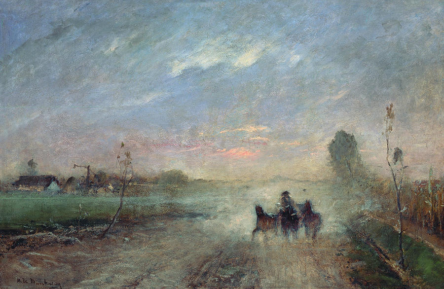 Dusty Road II Painting by Mihaly Munkacsy