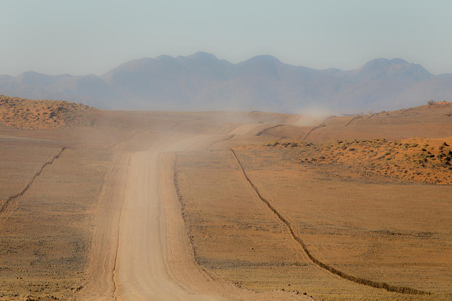 Namib Photograph - Dusty Road by Schalk Lombard