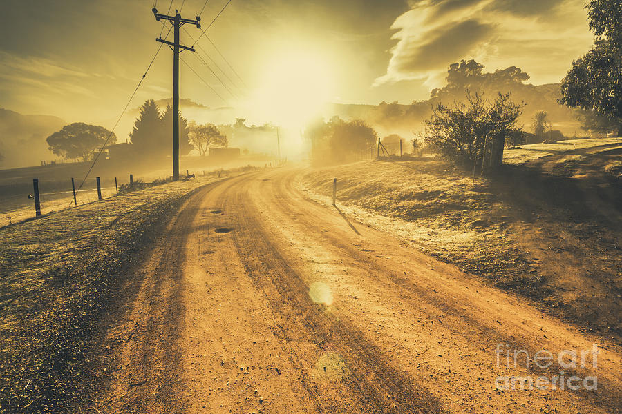 Dusty small town road Photograph by Jorgo Photography