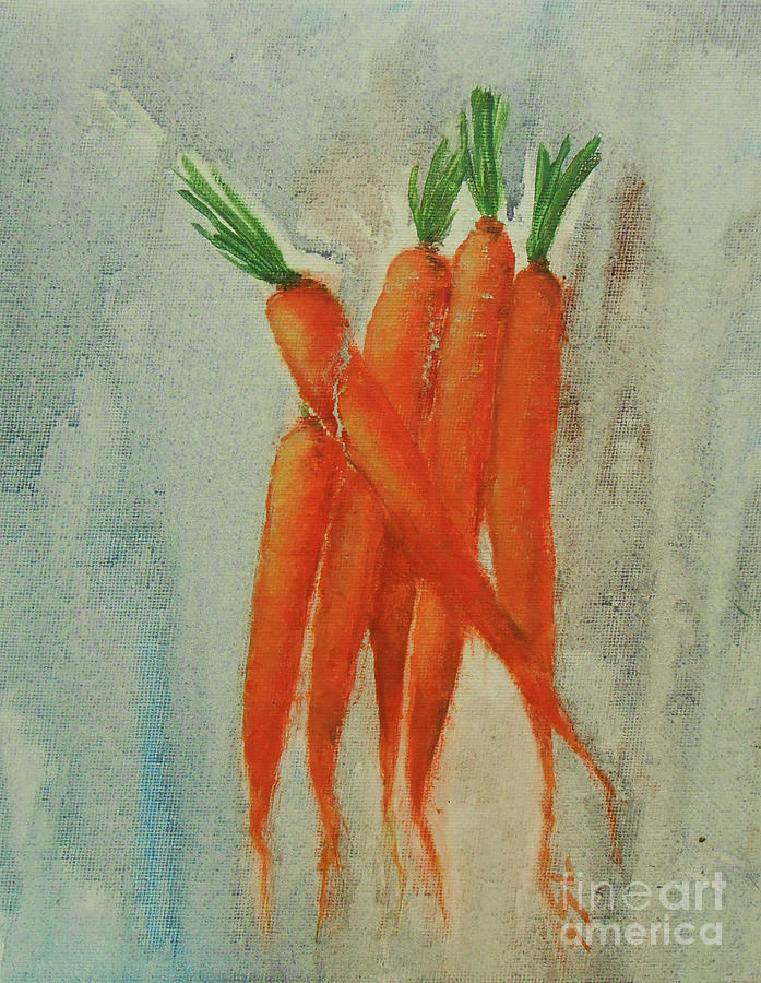 Dutch Carrots Painting by Jane See