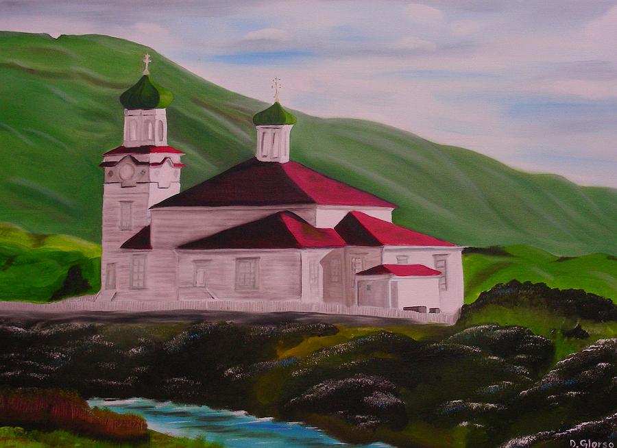 Alaska Painting - Dutch Harbor Church by Dean Glorso