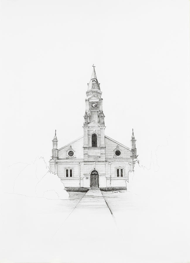 Dutch Reformed Church Pearston Drawing by Dawid Theron - Fine Art America