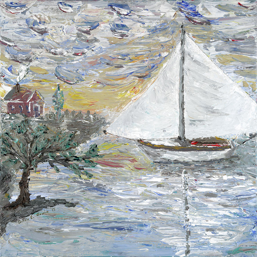 Dutch shore Painting by Ovidiu Ervin Gruia