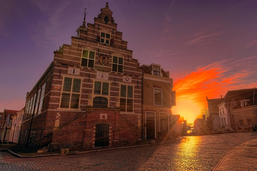 Dutch Village Sunset Photograph by Nadia Sanowar