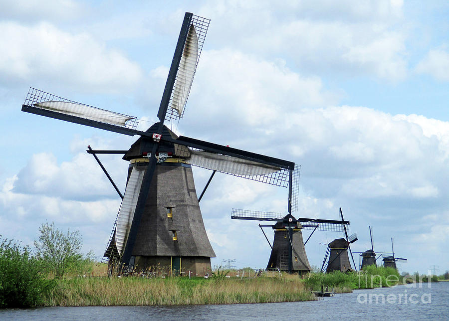 Rotterdam Photograph - Dutch Windmills 46 by Randall Weidner