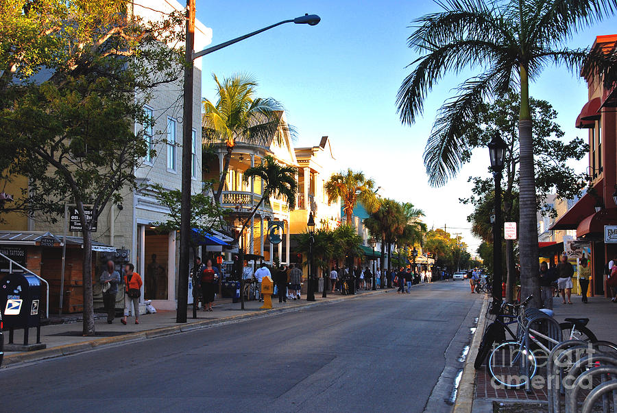 Architecture Photograph - Duval Street in Key West by Susanne Van Hulst