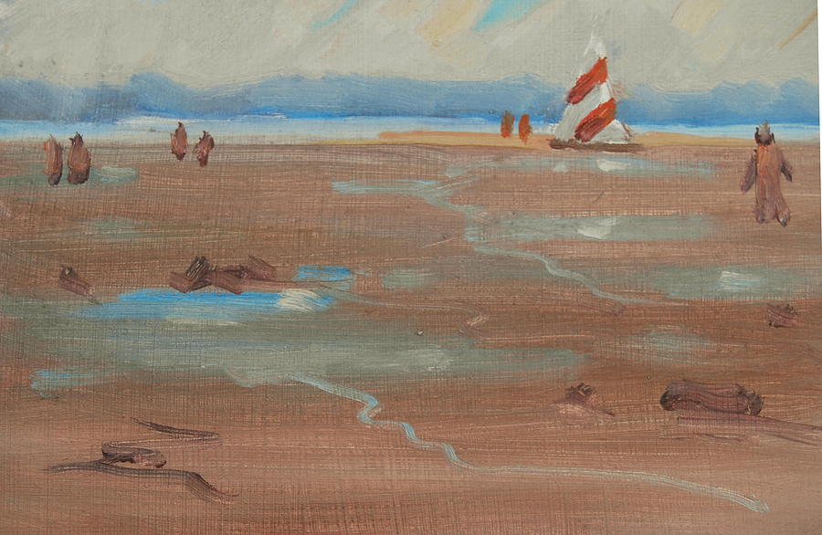 Duxbury Beach Painting by Len Stomski