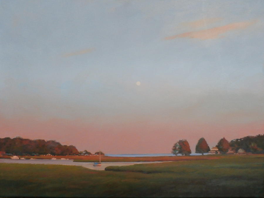 Sunset Painting - Duxbury Dusk by Dianne Panarelli Miller