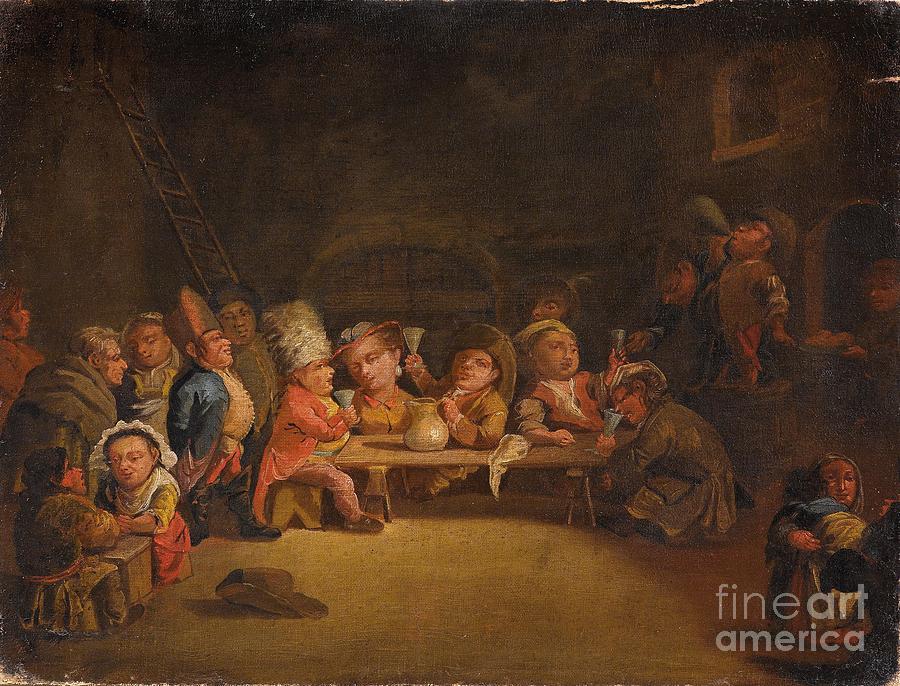 Dwarfs In A Tavern Painting by Celestial Images