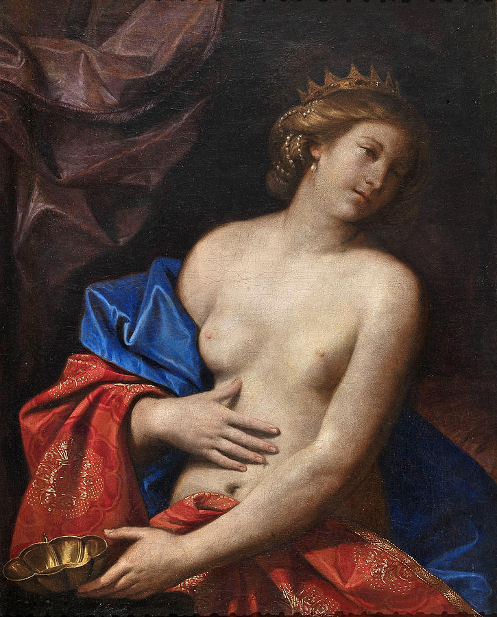 Dying Nude Sophonisba Painting by Guercino