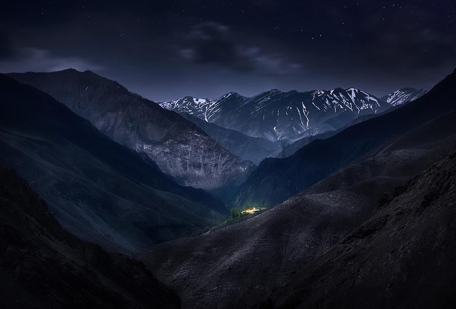 Mountain Photograph - Dying of the Light by Mohsen Kamalzadeh