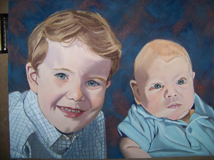 Portrait Pastel - Dylan and Tyler by Sherri Ward