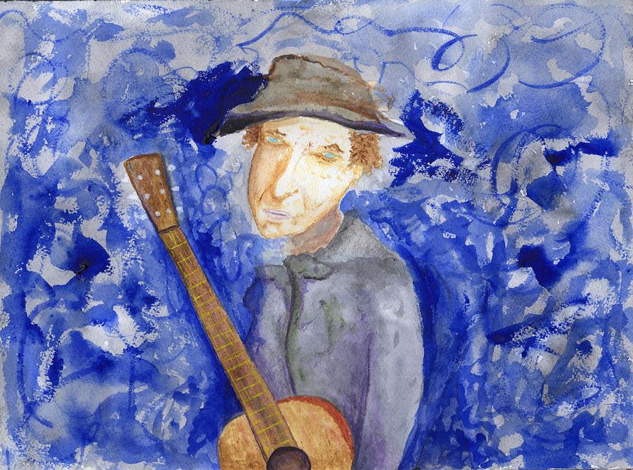 Dylan Tangled Up in Blue Painting by Jim Taylor