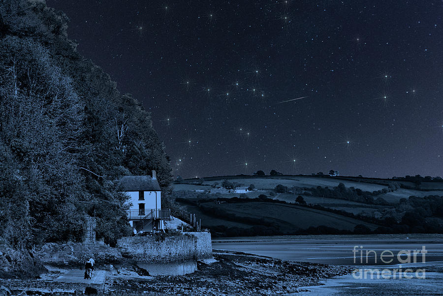 Dylan Thomas Boathouse Starry Night Photograph by Steve Purnell