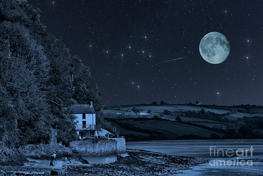 Dylan Thomas Boathouse Stars And Moon Photograph by Steve Purnell
