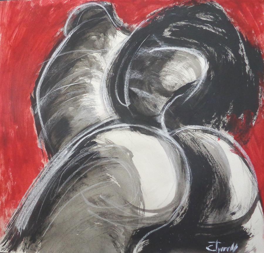 Dynamic Back - Female Nude Painting by Carmen Tyrrell