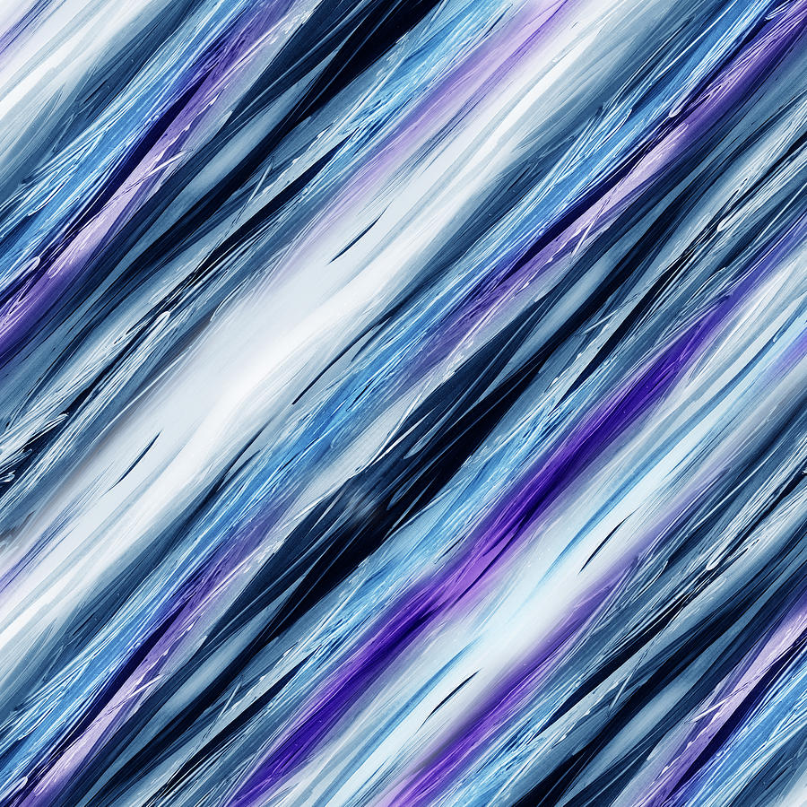 Dynamic Flow In Blue And Purple Painting by Irina Sztukowski