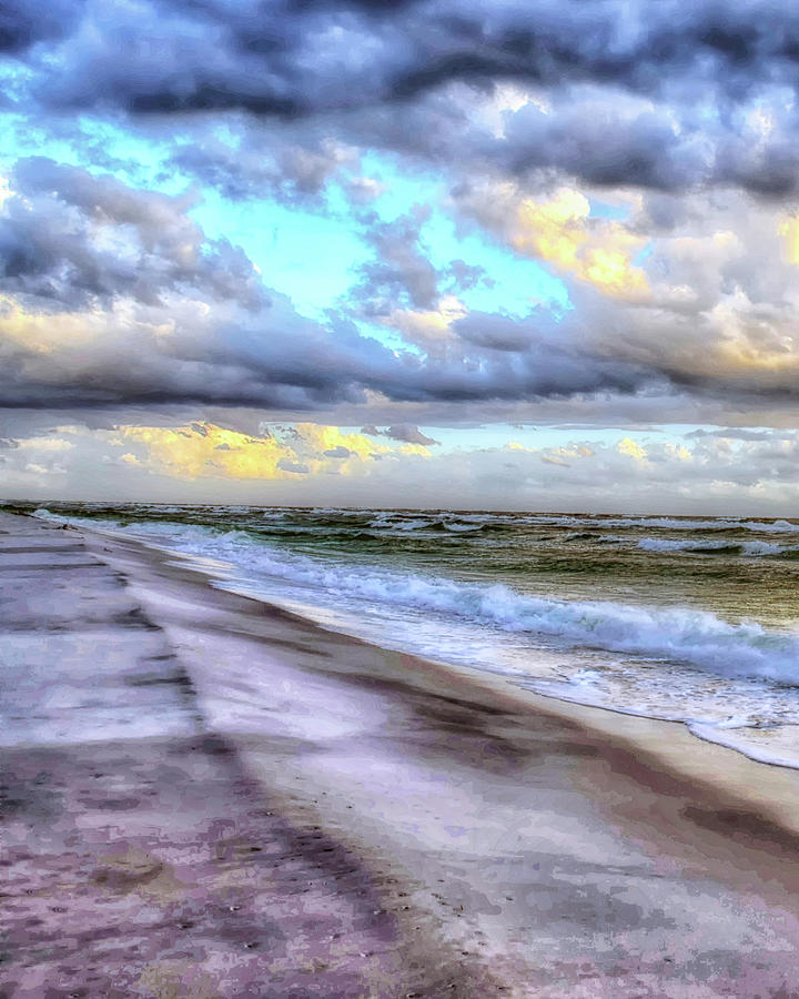 Dynamic Gulf of Mexico Beach Sunset Mural 1 of 4 Photograph by Joseph ...