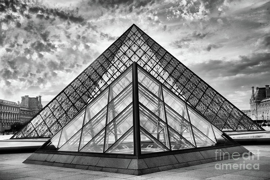 Dynamic Louvre Black  Photograph by Chuck Kuhn