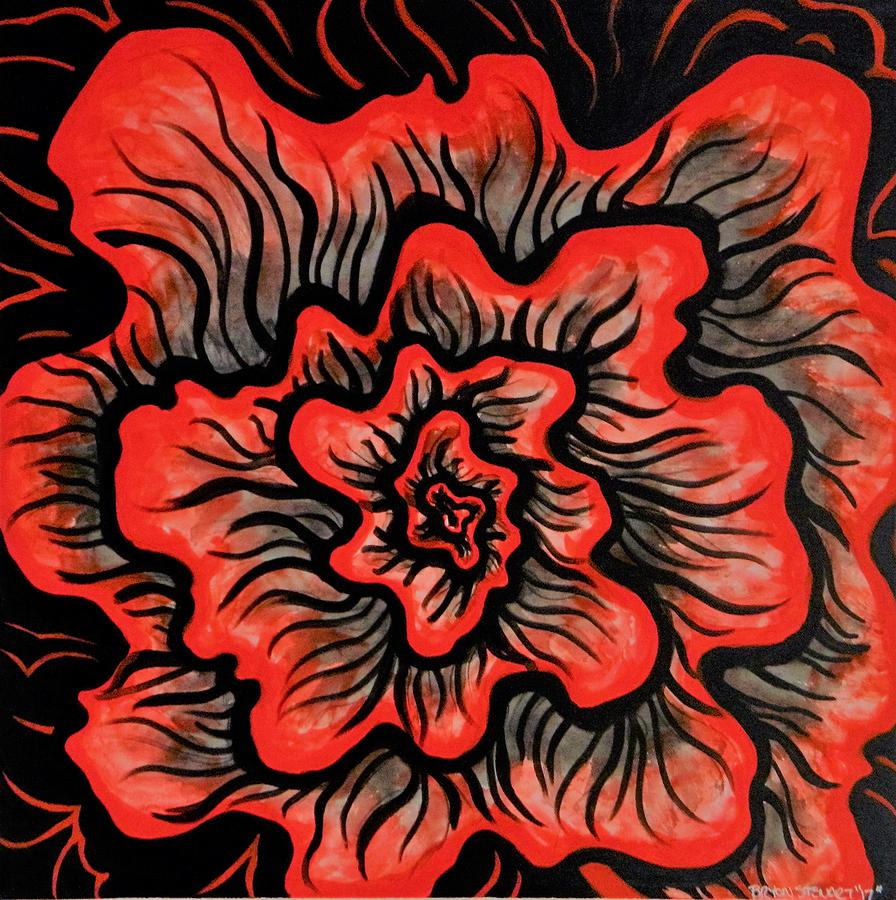 Dynamic Thought Flower #5 Painting by Bryon Stewart