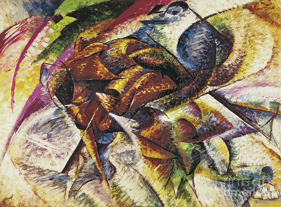 Dynamism of a Cyclist Painting by Umberto Boccioni