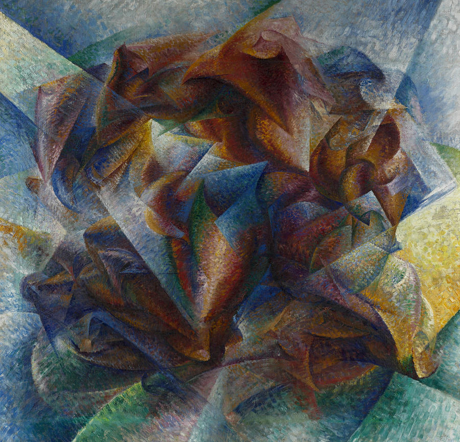 Dynamism of a Soccer Player Painting by Umberto Boccioni