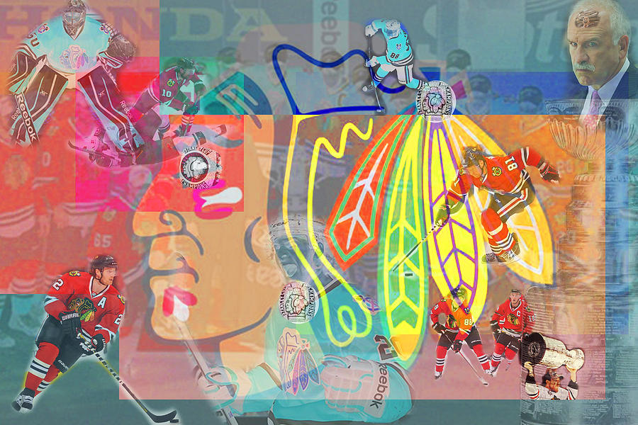 Chicago Blackhawks Digital Art - Dynasty at Large by Jimi Bush