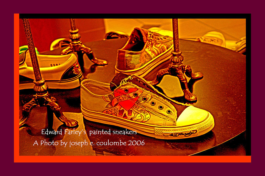 E Farley Painted Shoes Digital Art by Joseph Coulombe