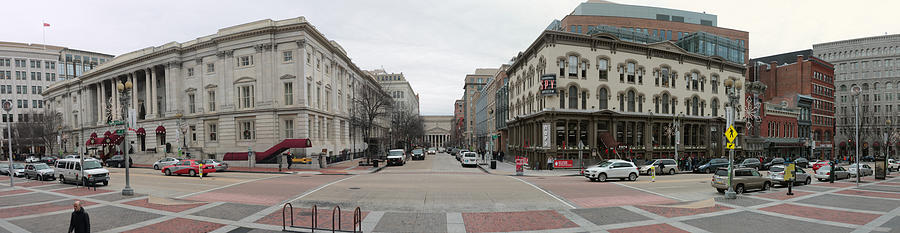 E Street Panorama Photograph by Thomas Marchessault