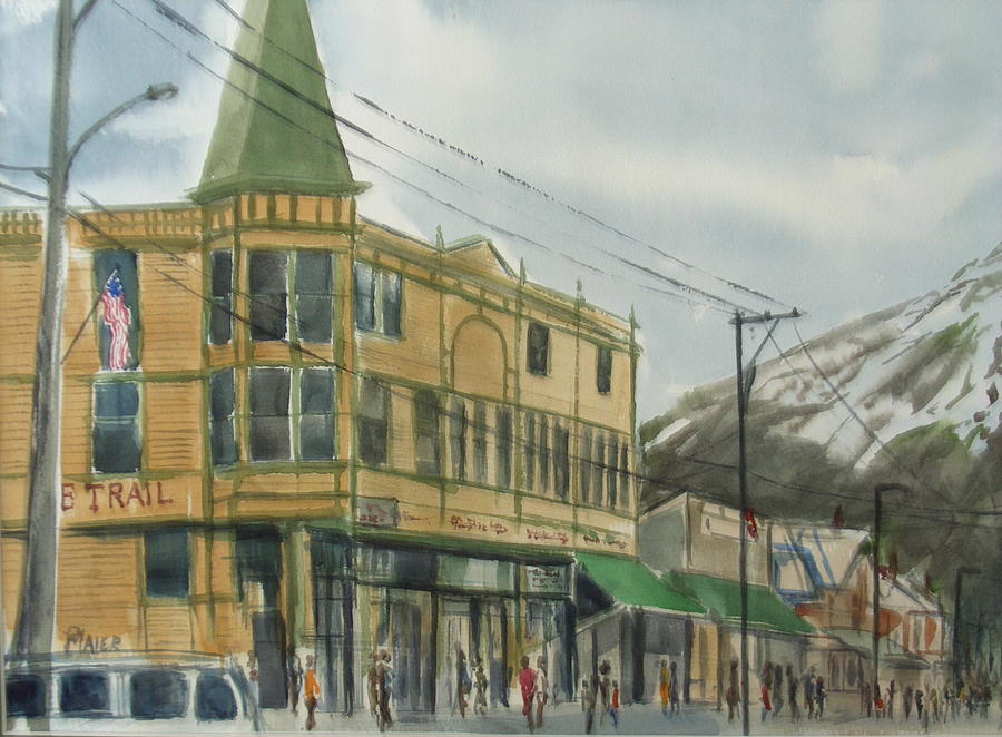 Cityscape Painting - E Trail by Pete Maier Cityscape Painting - E Trail by Pete Maier