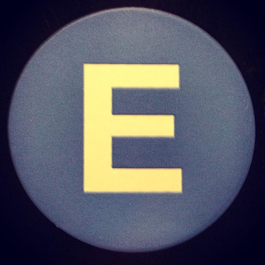Typography Photograph - #e #train #mta #subway #type #typeplay by J A Y -