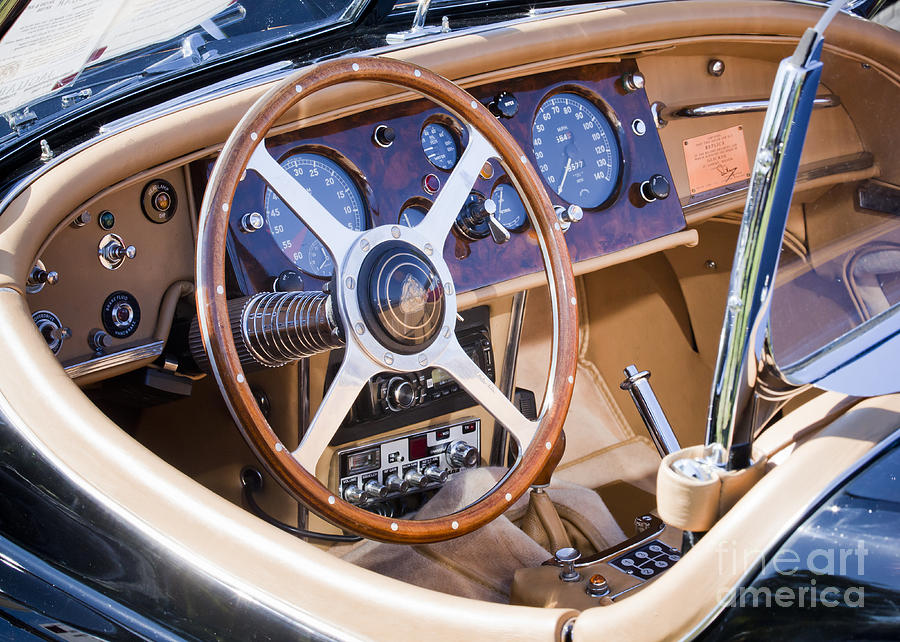 E-Type Jaguar Dashboard Photograph by Chris Dutton