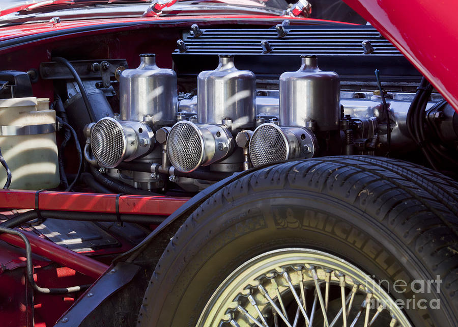 E-Type Jaguar Engine Photograph by Chris Dutton