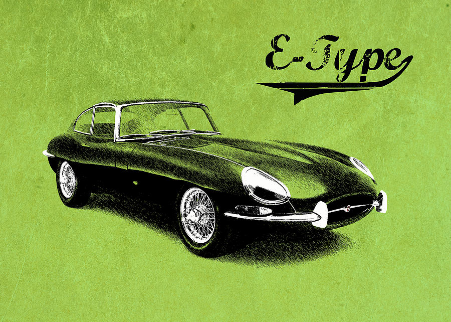 Jaguar E Type Photograph - E-Type by Mark Rogan