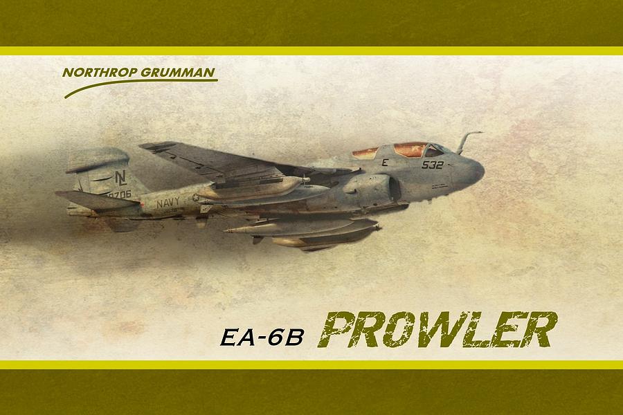 Jet Digital Art - Ea-6b Prowler by John Wills