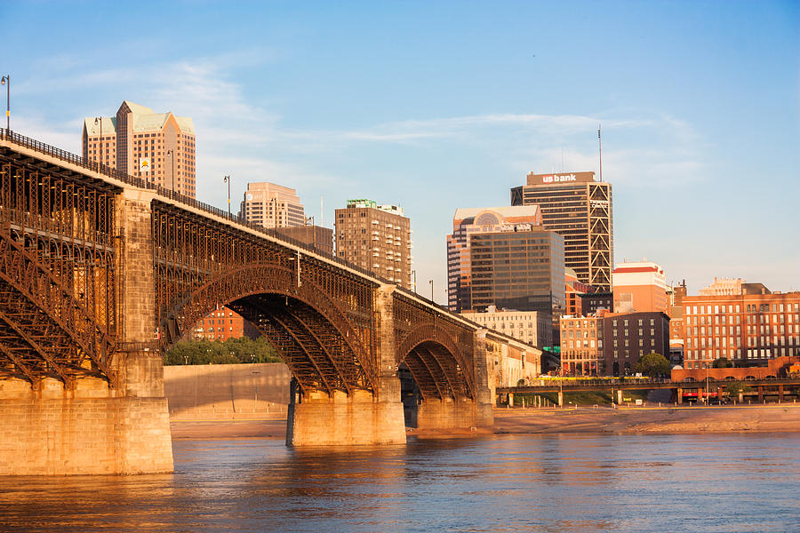 Eads Bridge at St Louis Photograph by Semmick Photo