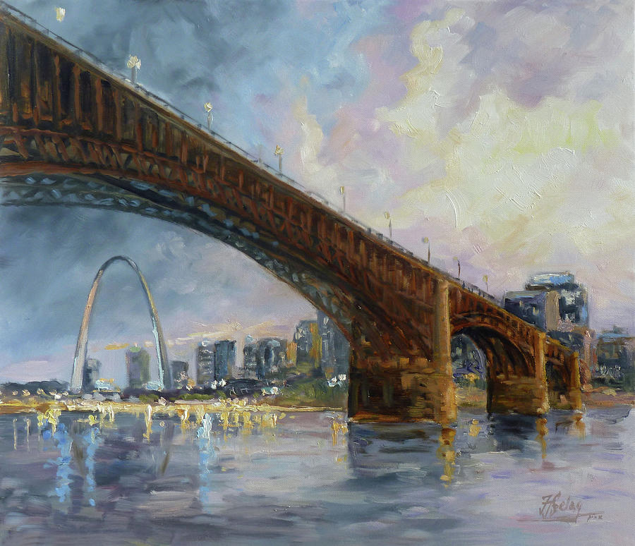 Eads Bridge - St.Louis Painting by Irek Szelag