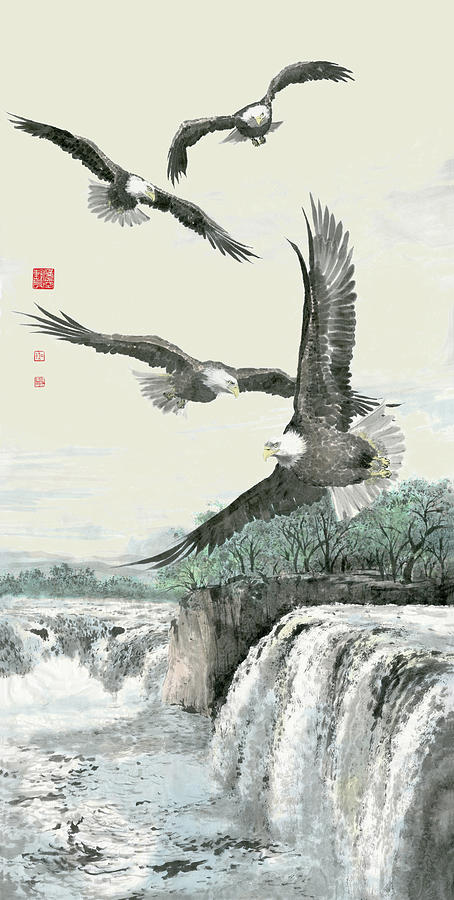 Eagle - 59 Painting by River Han