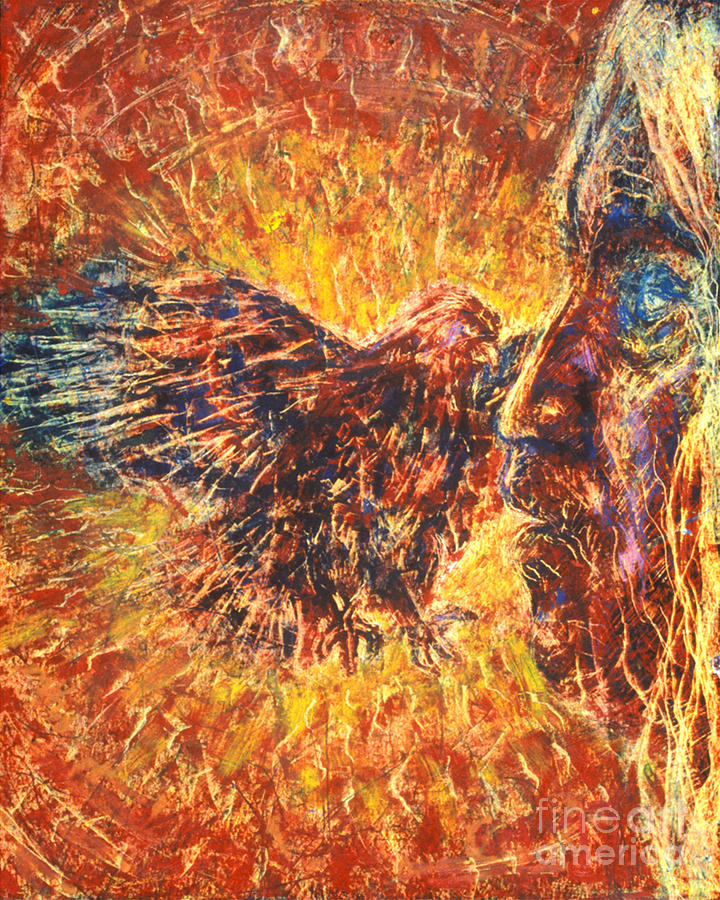 Eagle and Blind Elder - BGEBE Painting by Fr Bob Gilroy SJ