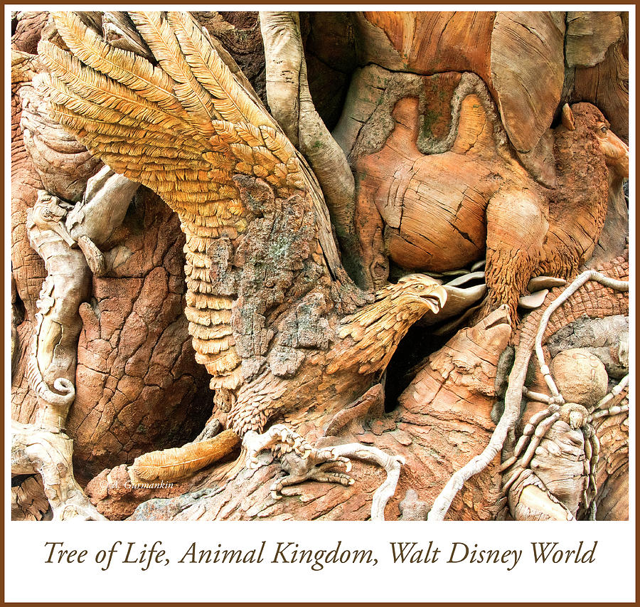 Eagle Carving, et al, Tree of Life, Animal Kingdom Photograph by A Macarthur Gurmankin